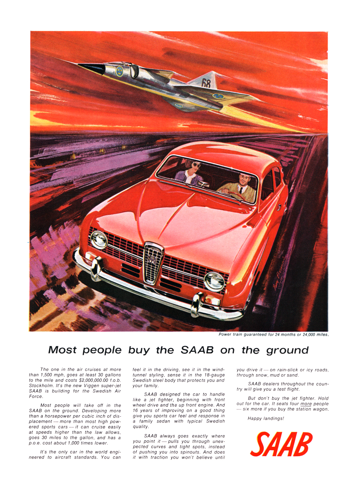 Saab 96 Ad (1966) – Most people buy the SAAB on the ground
