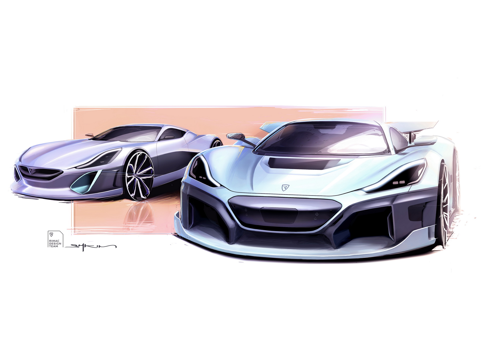 Rimac Nevera (2021) - Design Sketch