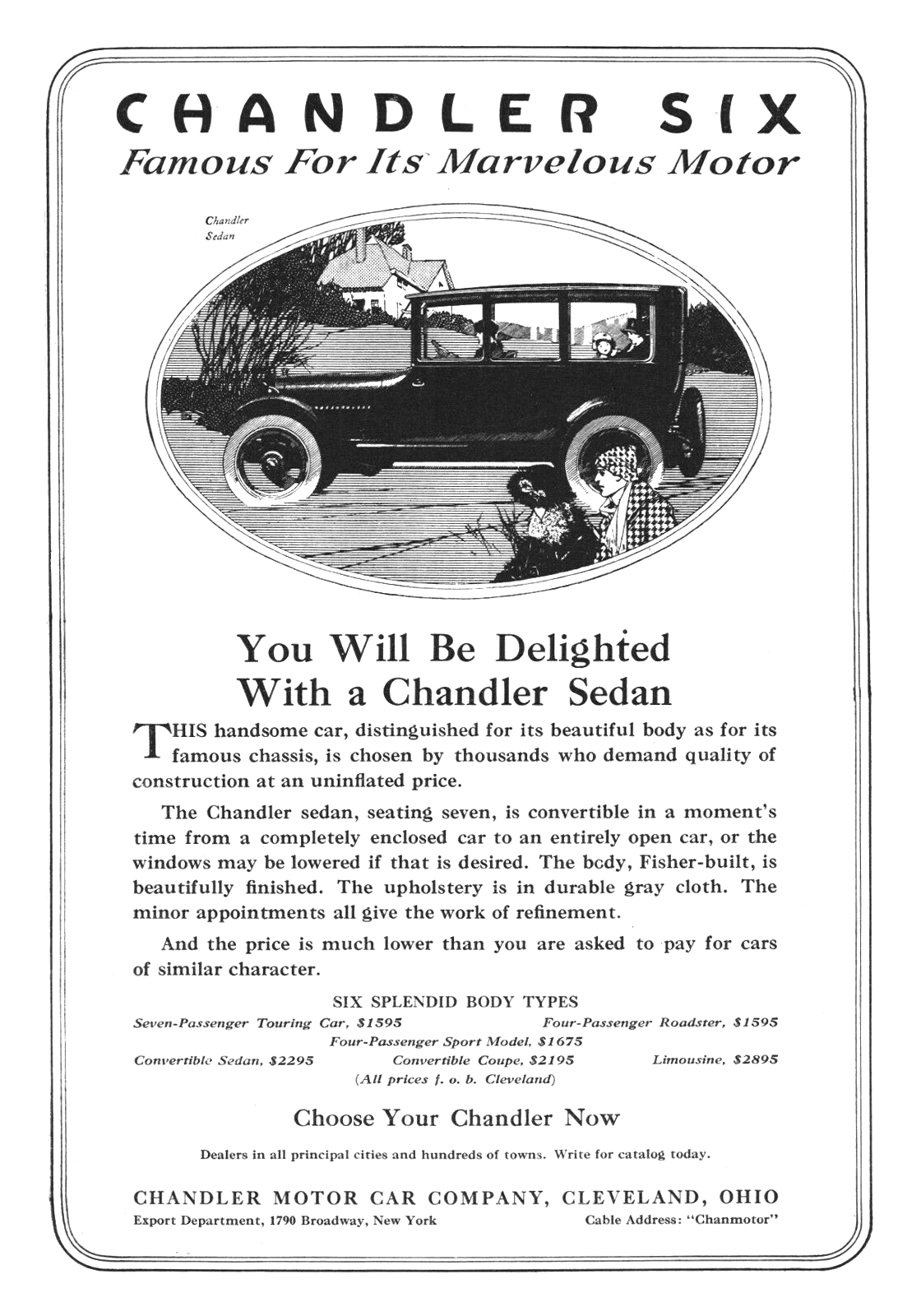 Chandler Six Sedan Ad (March, 1918) – Illustrated by Roy Frederic Heinrich