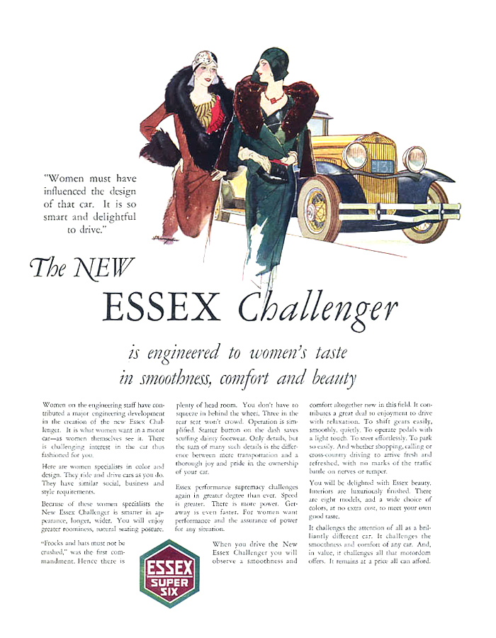 Essex Challenger Super Six Ad (March, 1930)
