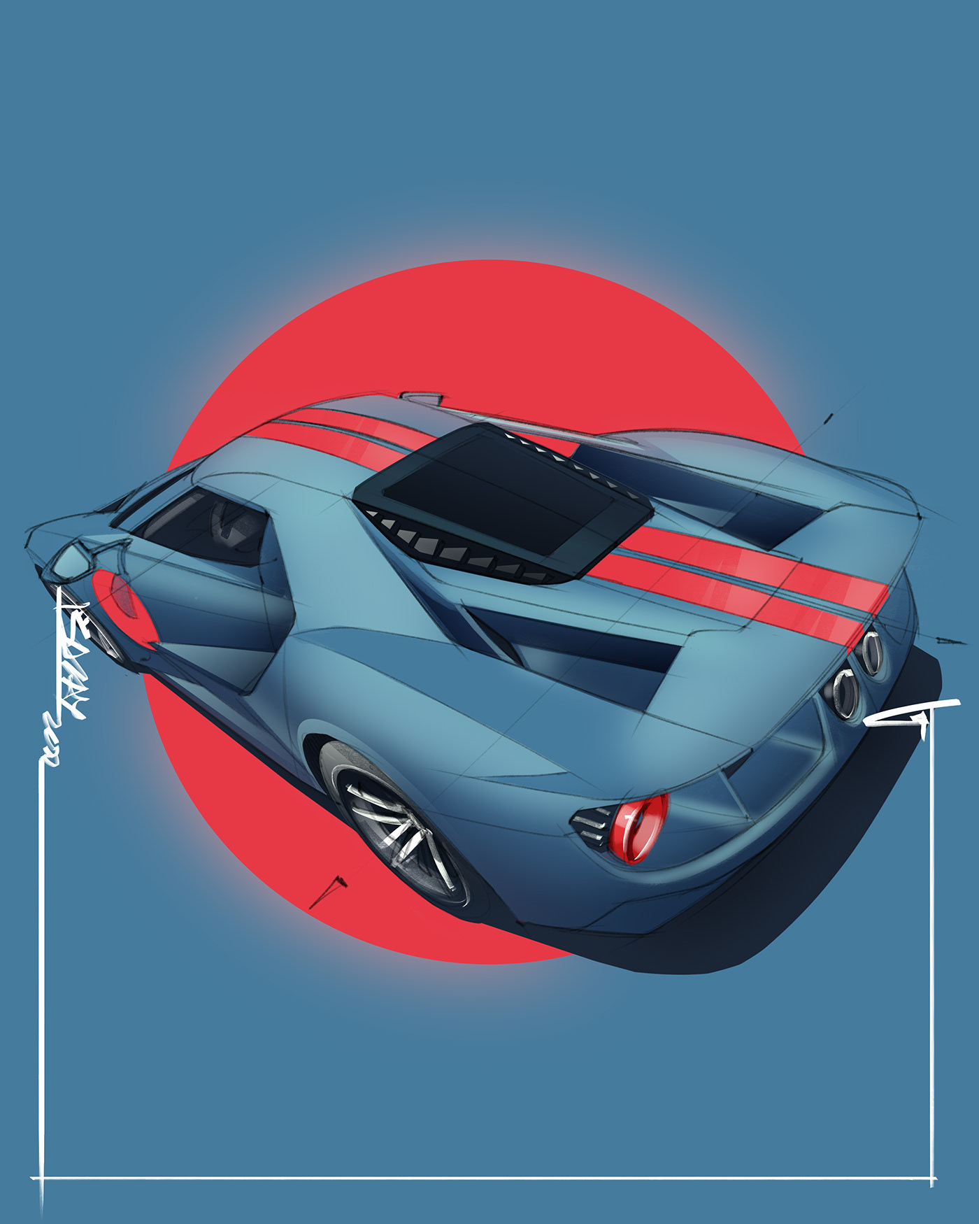 Ford GT – Illustrated by Sajay Shinu