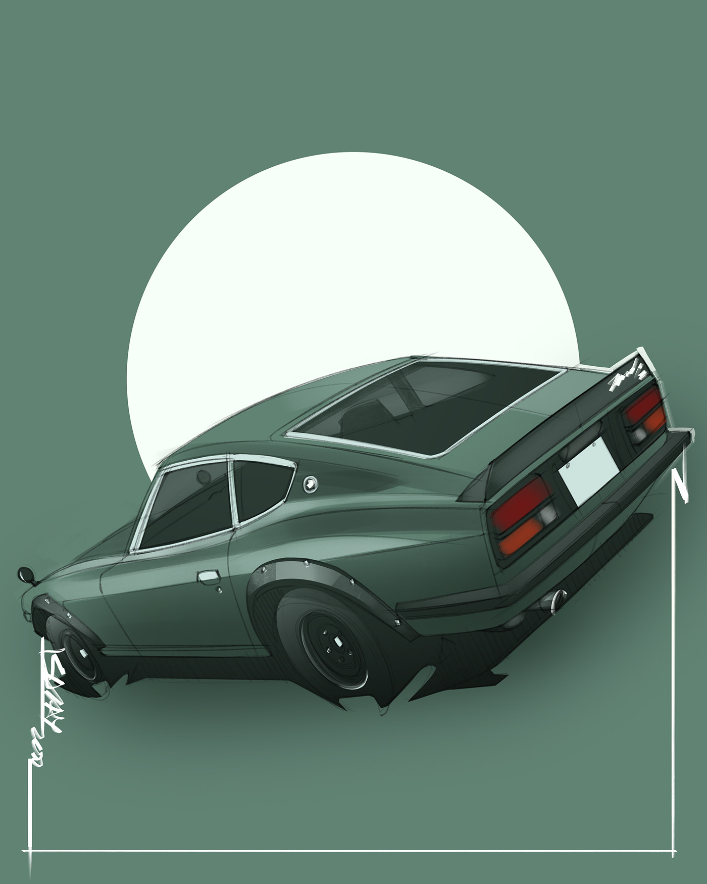 Nissan Fairlady 240Z – Illustrated by Sajay Shinu