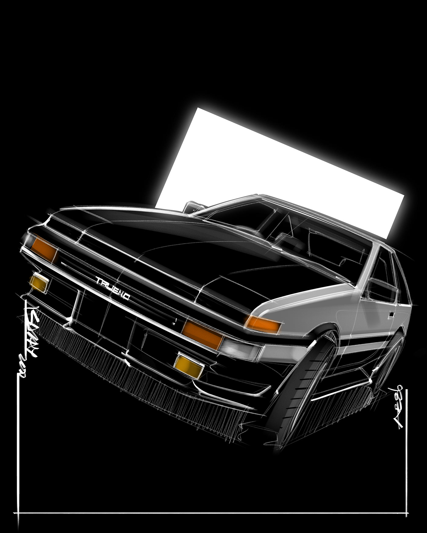 Toyota Sprinter Trueno – Illustrated by Sajay Shinu