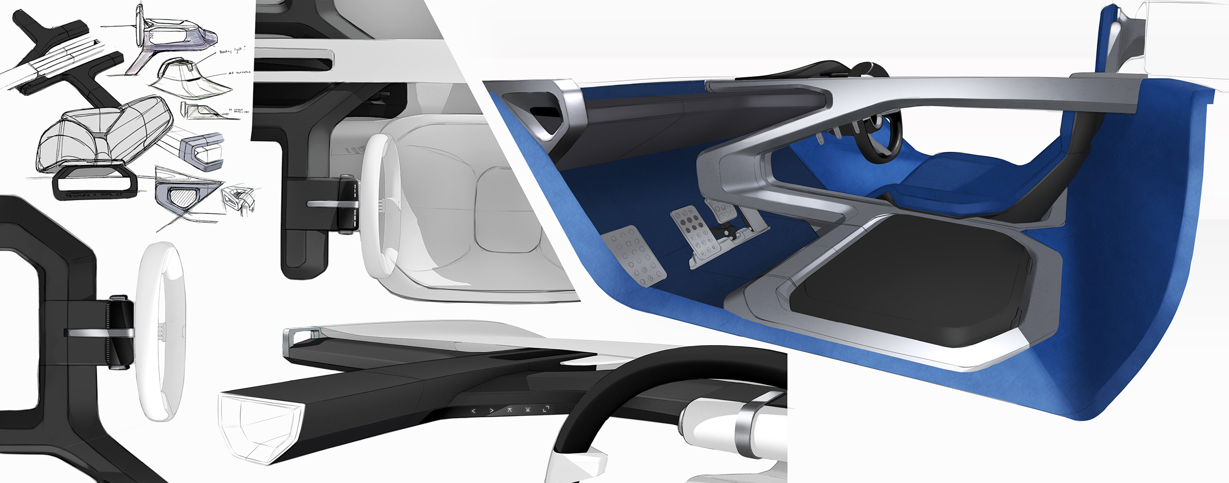 Triumph TR25 by Makkina (2023) – Design Sketches – Interior