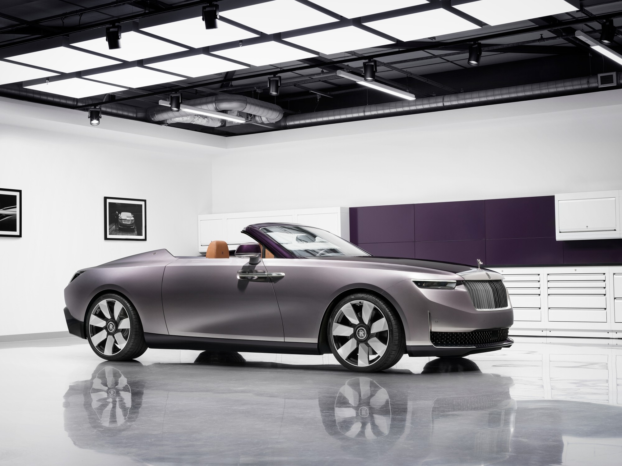 Rolls-Royce Amethyst Droptail (2023) – In the coachbuild facility at the home of Rolls-Royce, Goodwood