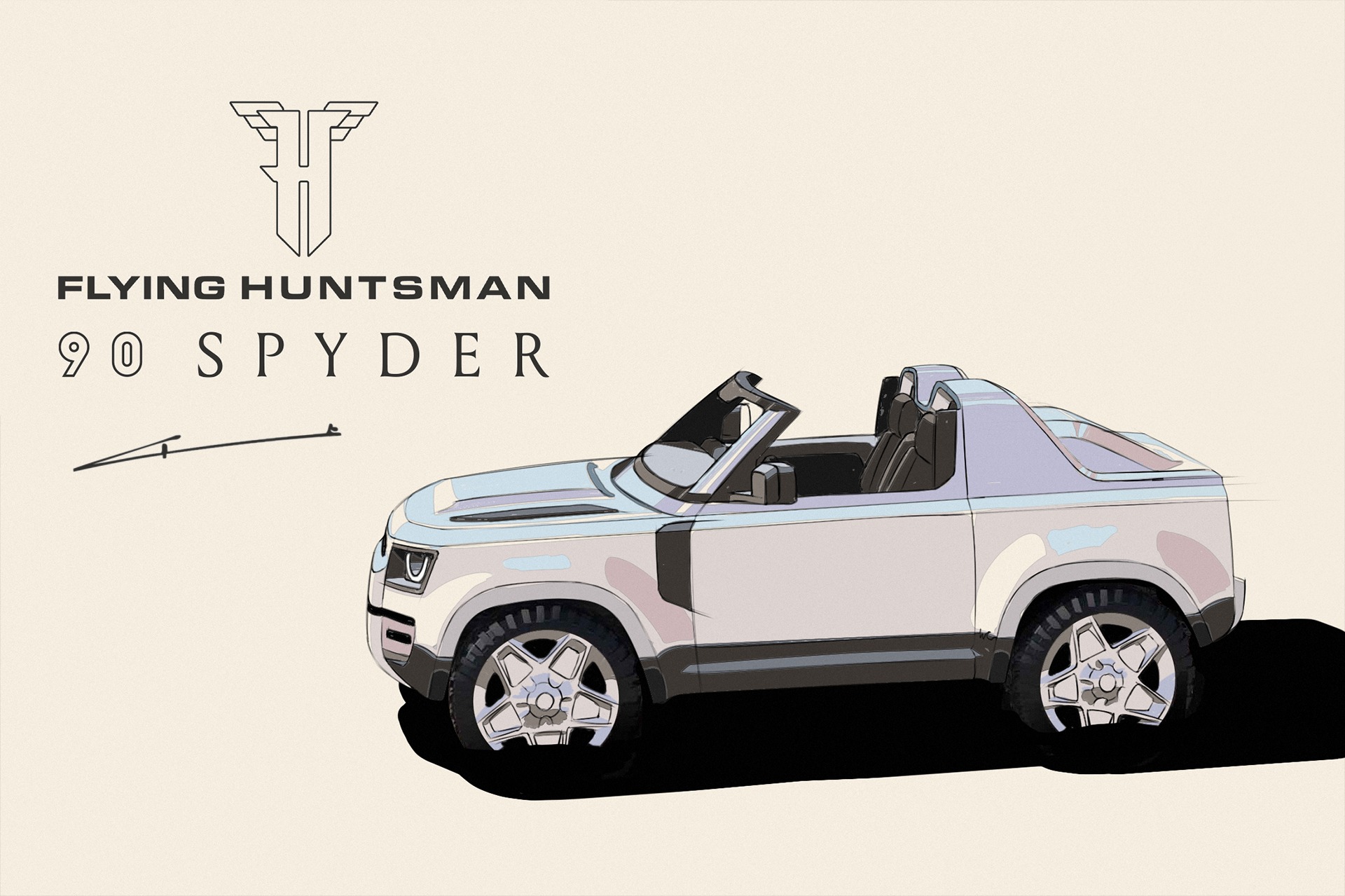 Project Kahn Flying Huntsman 90 Spyder – Design Sketch