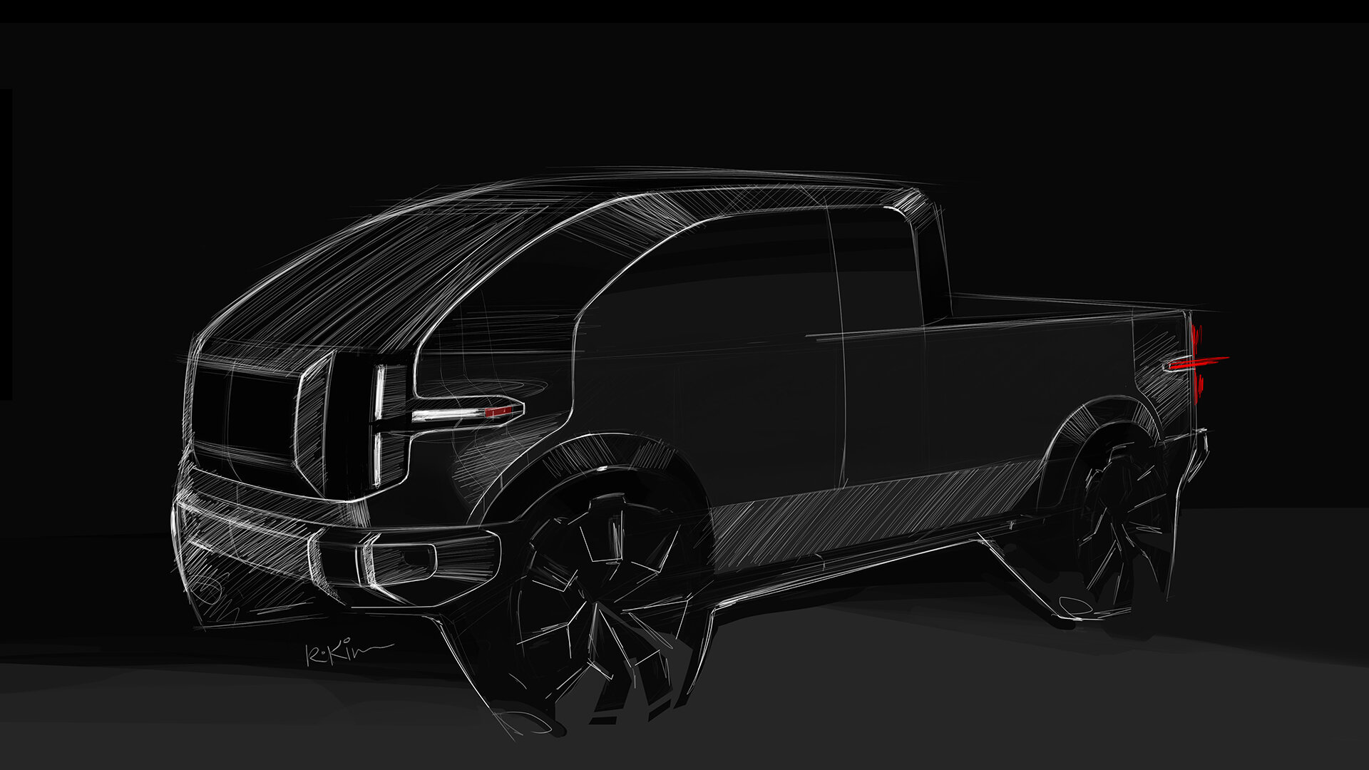 Canoo Pickup Truck (2021) – Design Sketch