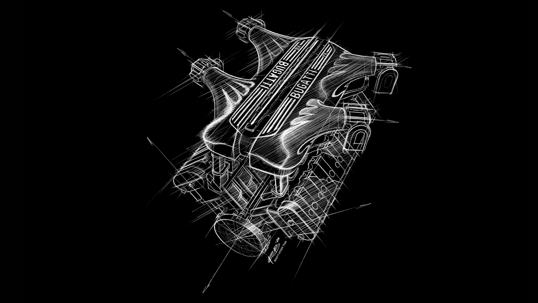 Bugatti Tourbillon (2026) – Design Sketch – Engine