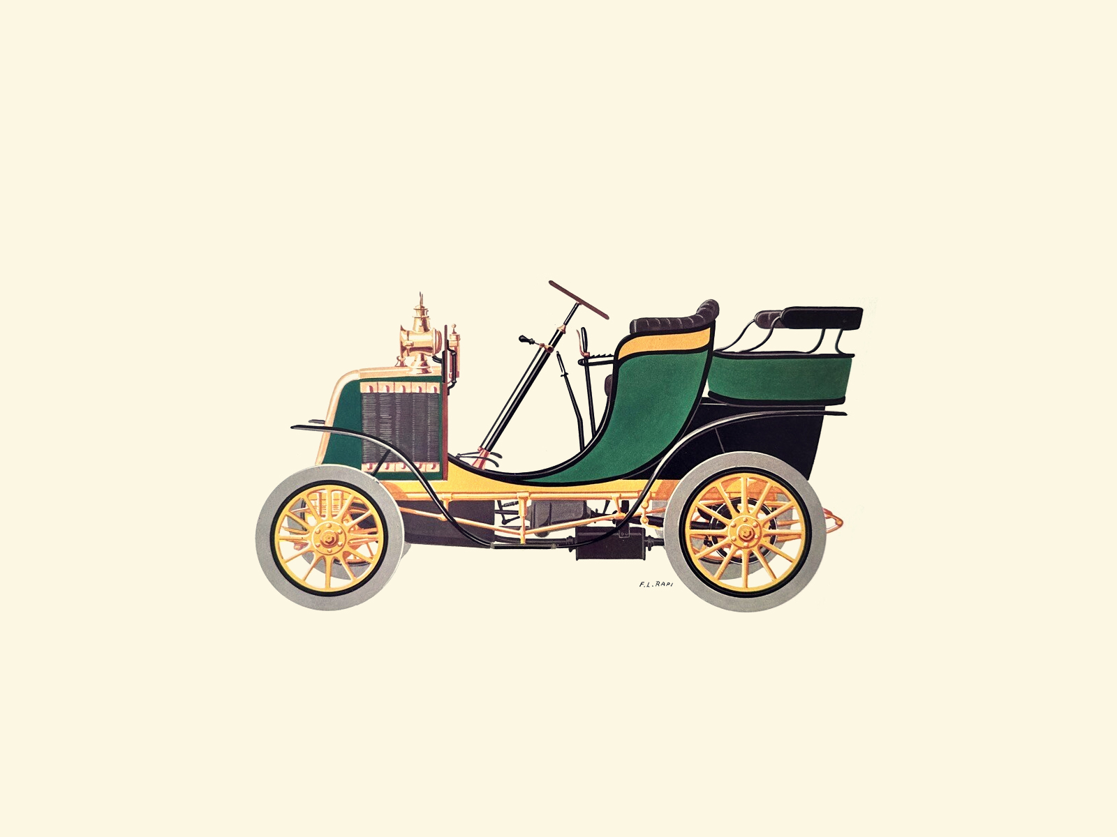 1903 Ceirano Tonneau – Illustrated by Fabio Luigi Rapi