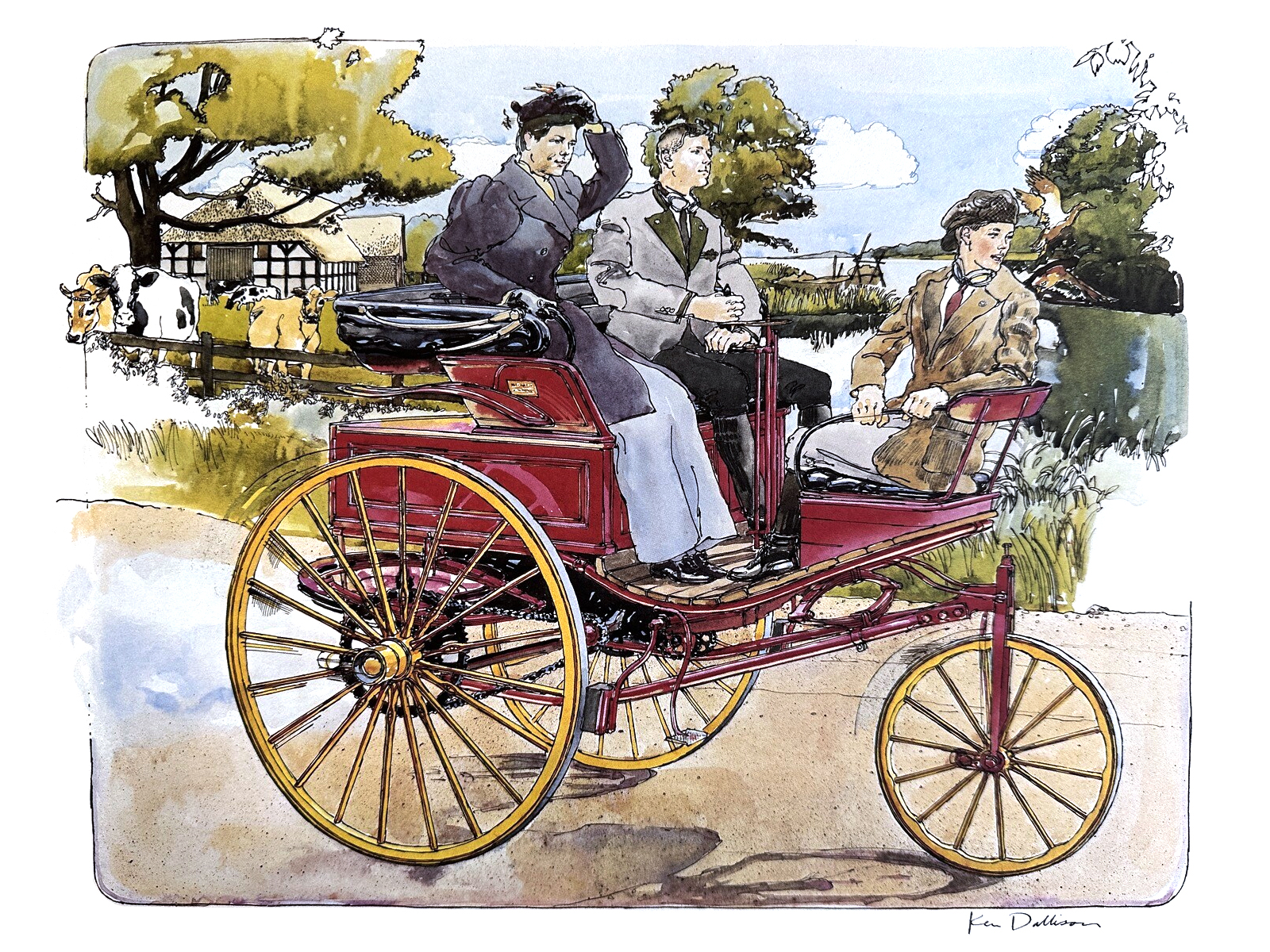Bertha Benz – The First Long Distance Drive (1888): Illustrated by Ken Dallison