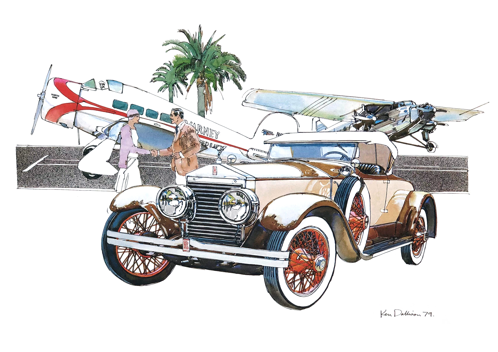 Rolls-Royce Silver Ghost Piccadilly Roadster: Illustrated by Ken Dallison