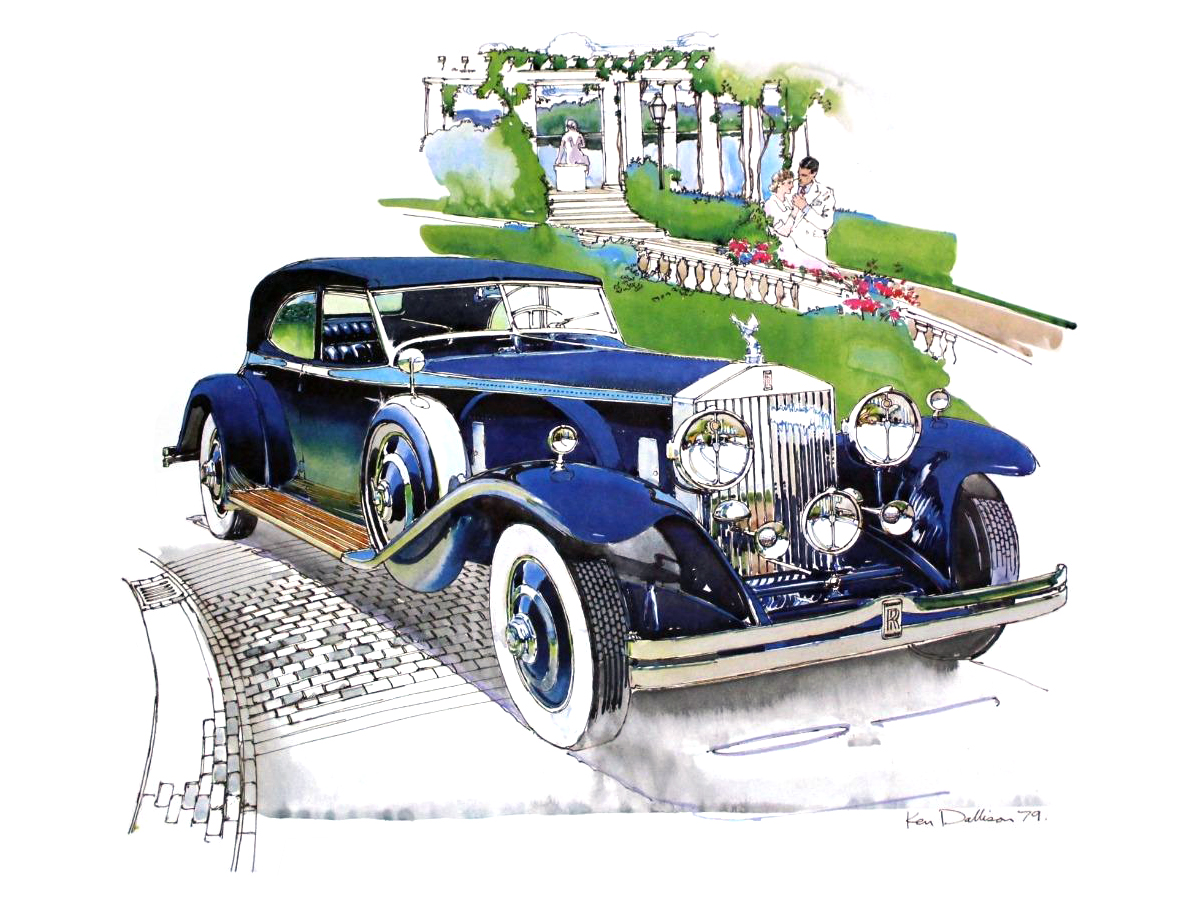 Rolls-Royce Phantom ll Newmarket Sedan: Illustrated by Ken Dallison