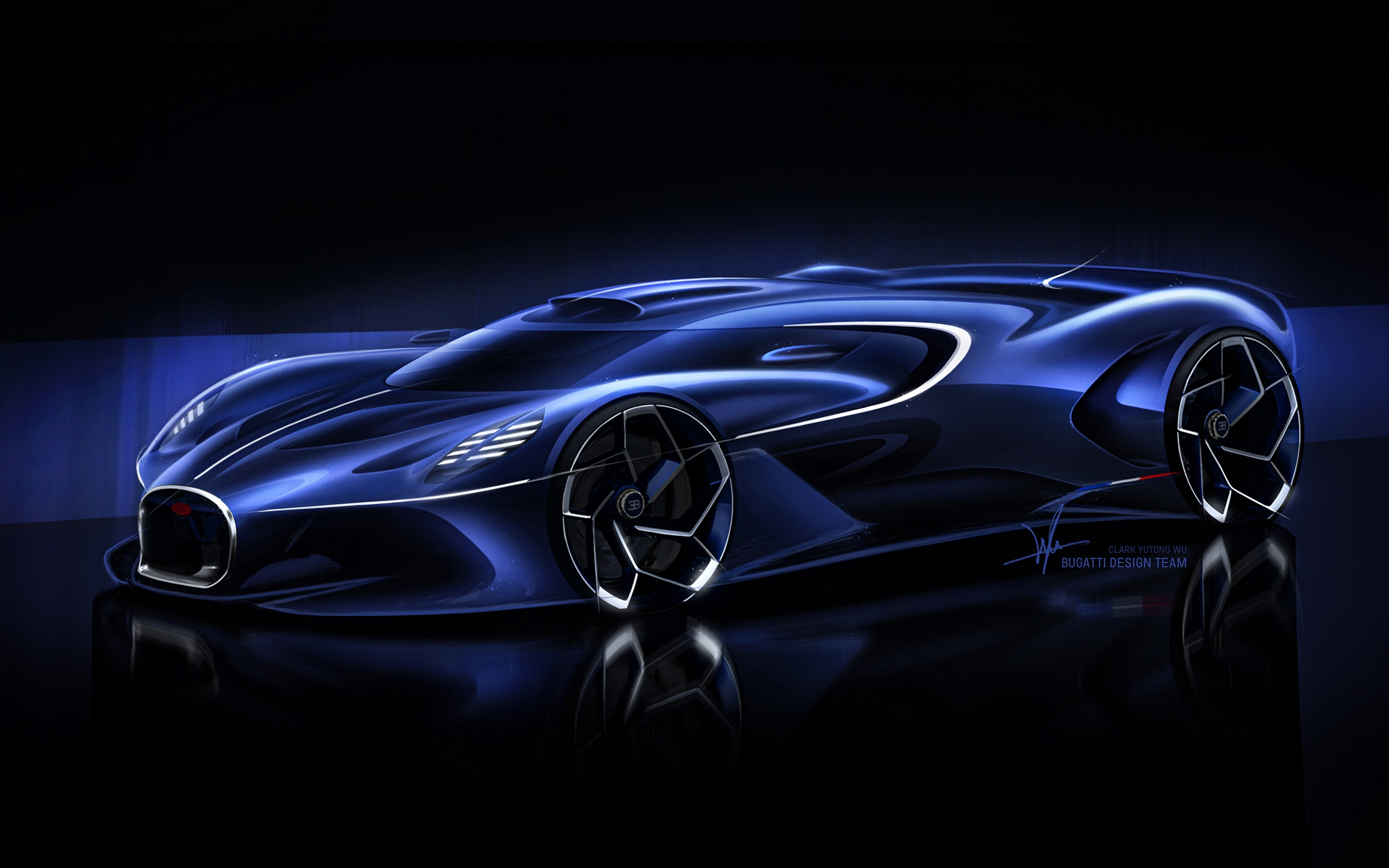 Bugatti Destrier (2026) – Design Sketch by Clark Wu