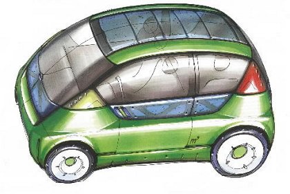 Pininfarina Metrocubo, 1999 - Design Sketch
