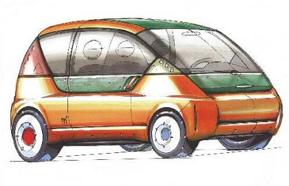 Pininfarina Metrocubo, 1999 - Design Sketch