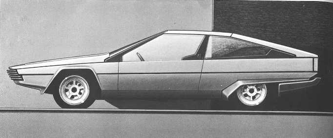 Jaguar Ascot (Bertone), 1977 - Design Sketch