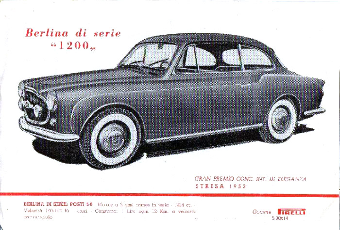 Moretti 1200 Berlina - 1954 Brochure