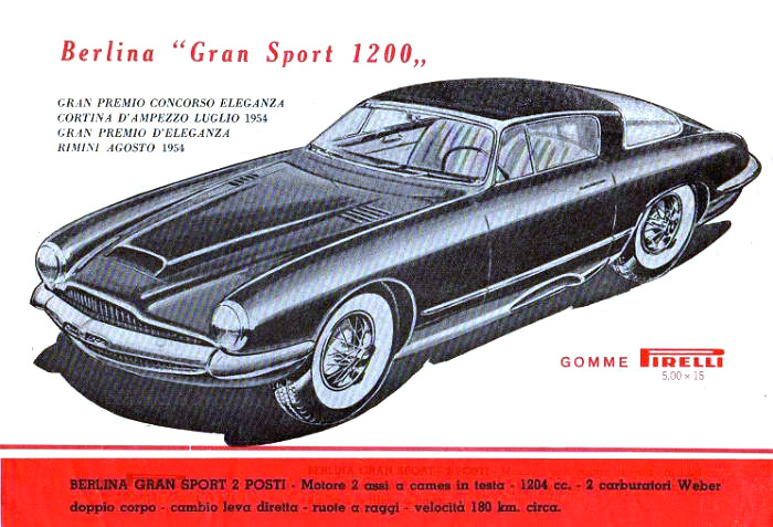 Moretti 1200 Berlina Gran Sport - 1954 Brochure