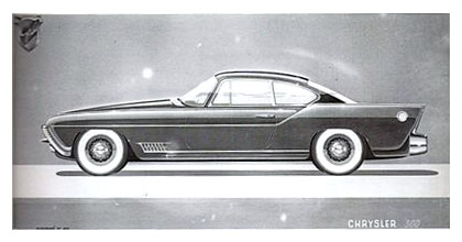 Chrysler Special K300 (Ghia), 1955 - Rendering