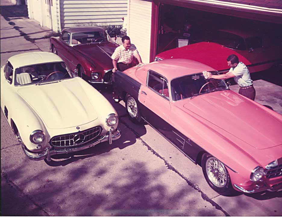 Fabulous period pic of the 375MM being cleaned by the Wilke's in 1955