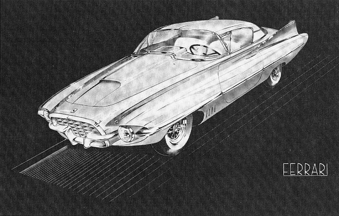 Ferrari 410 Superamerica (Ghia) – Design Sketch