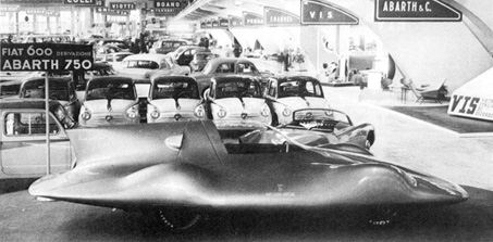The Fiat-Abarth 750 Bertone at the 1956 Torino car show