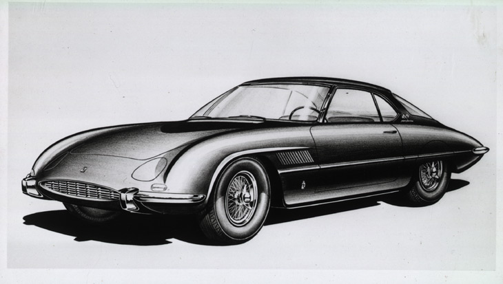Ferrari Superfast II (Pininfarina), 1960 - Design Sketch by Aldo Brovarone