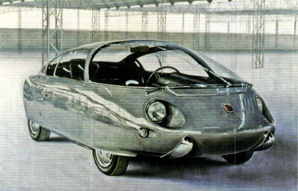 Vignale 1000 Record design prototype, with 'fish-bowl' windscreen, 1963