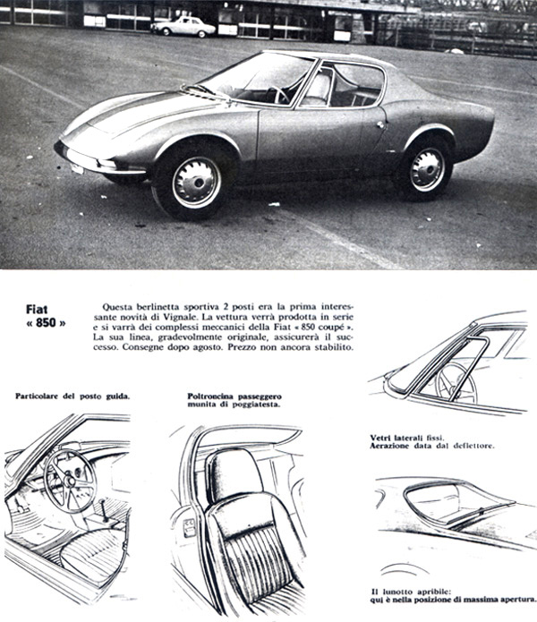 Fiat 850 Coupe Sportivo (Vignale), 1965