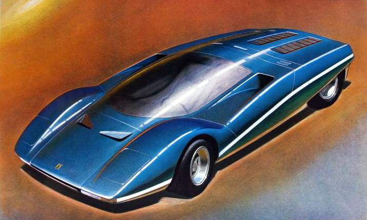 Ferrari 512S Berlinetta Speciale (Pininfarina) - Design Sketch by Filippo Sapino