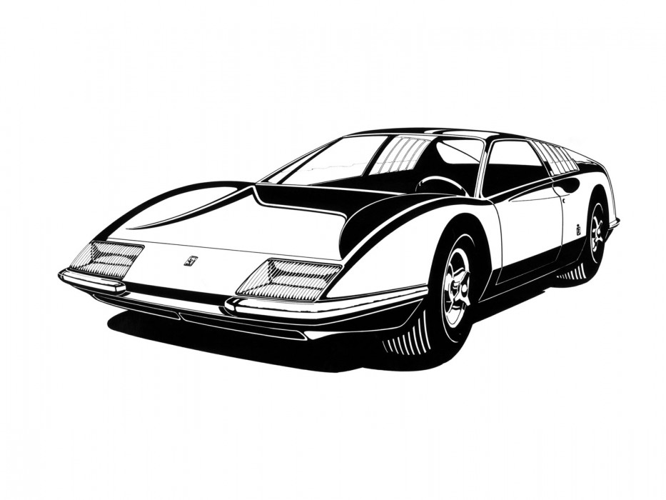 Ferrari P6 (Pininfarina), 1968 - Rendering