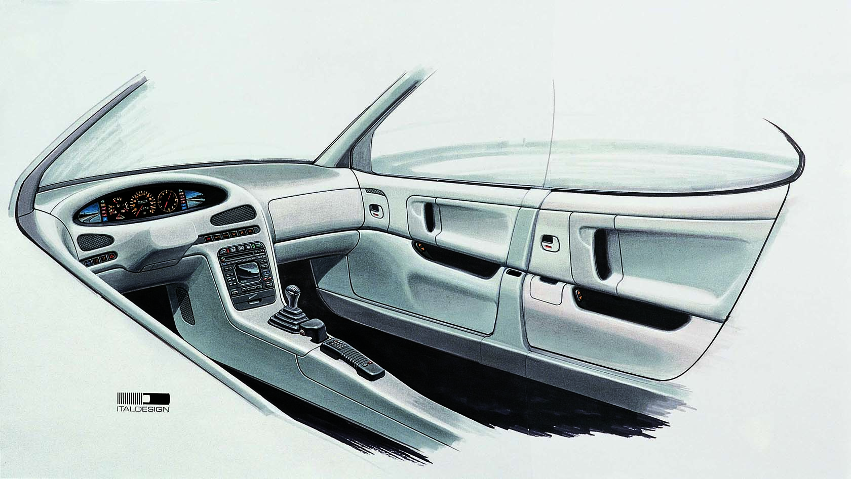Seat Proto TL (ItalDesign), 1990 - Interior Design Sketch