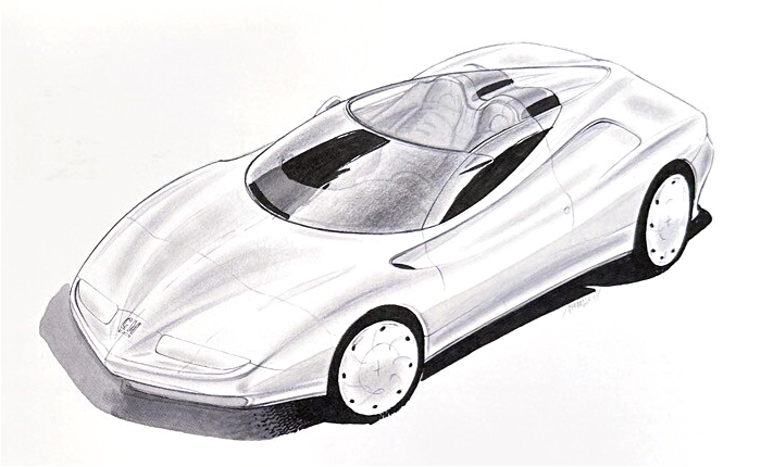 GM Chronos (Pininfarina), 1991 - Design Sketch