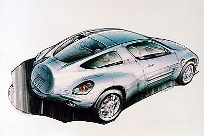 Fiat Bravo Bis (Zagato), 1996 - Design Sketch by Norihiko Harada