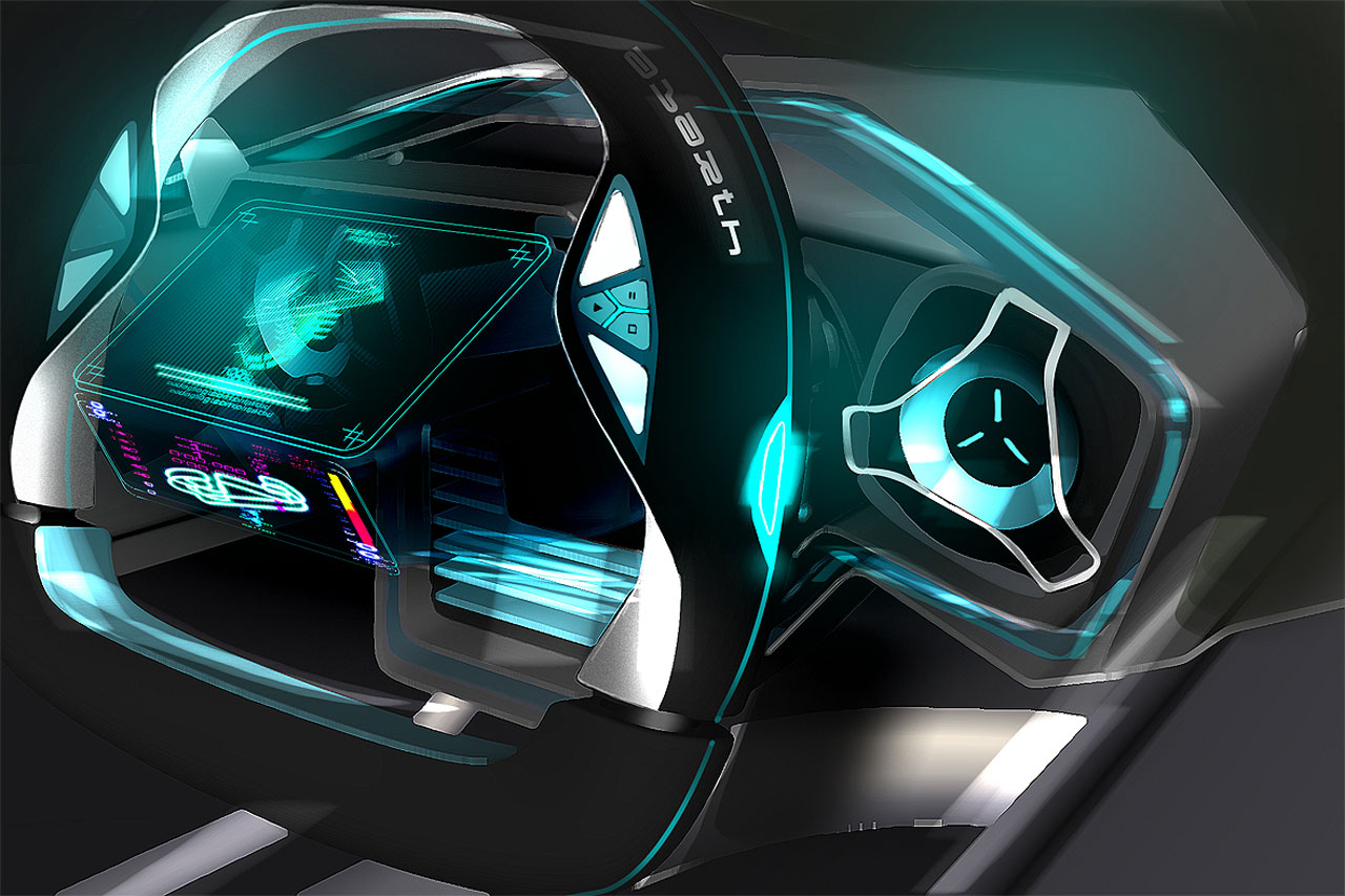 Abarth Scorp-Ion (IED), 2011 - Steering Wheel Rendering 