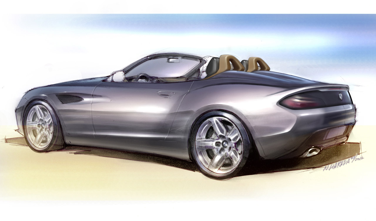 BMW Zagato Roadster, 2012 - Design Sketch by Norihiko Harada