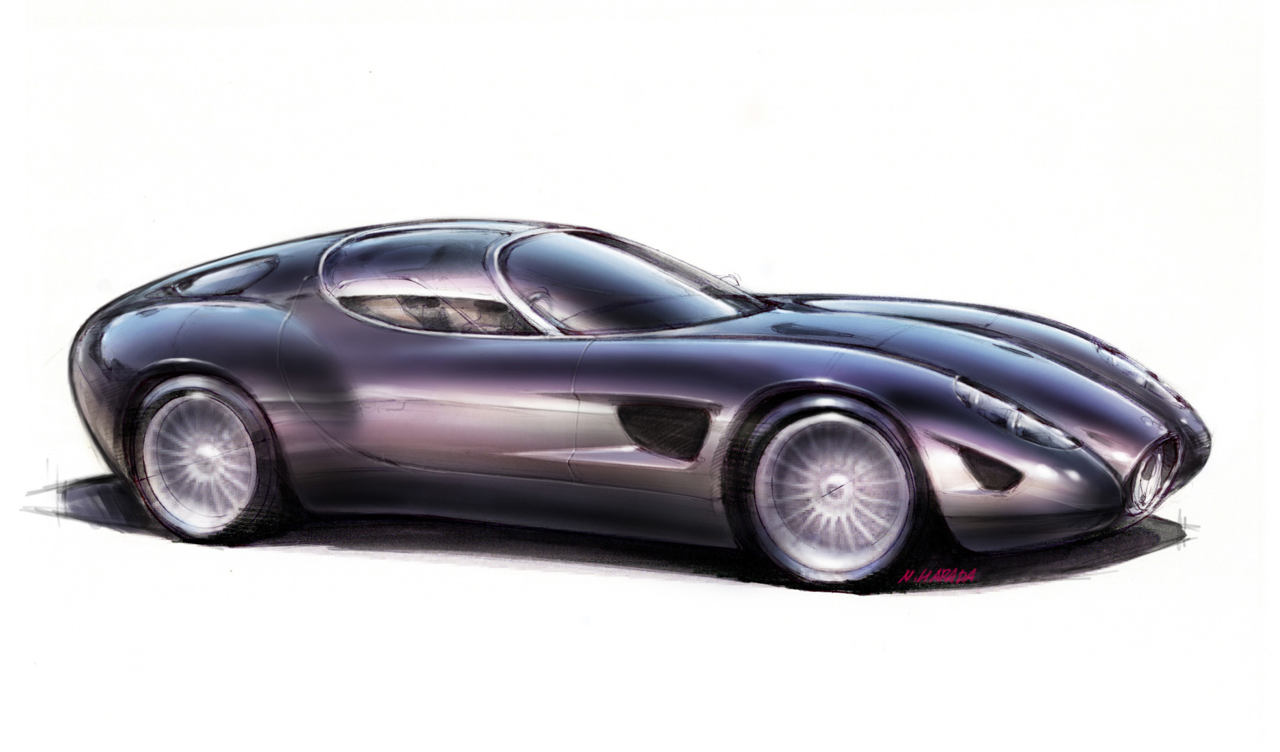 Maserati Mostro (Zagato), 2015 - Design Sketch by Norihiko Harada