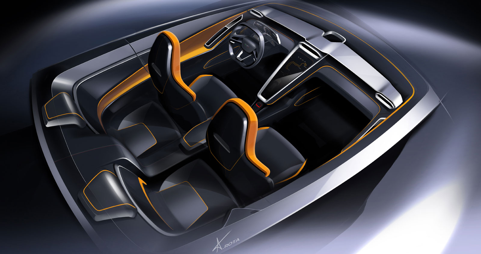 ItalDesign GTZero Concept, 2016 - Interior Design Sketch