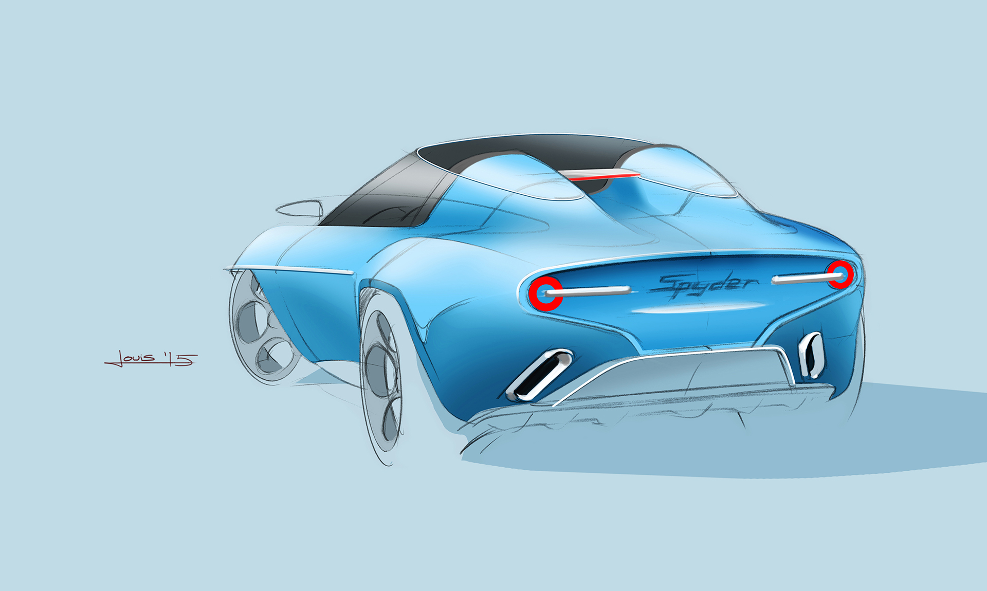 Alfa Romeo Disco Volante Spyder (Carrozzeria Touring Superleggera), 2016 - Design Sketch