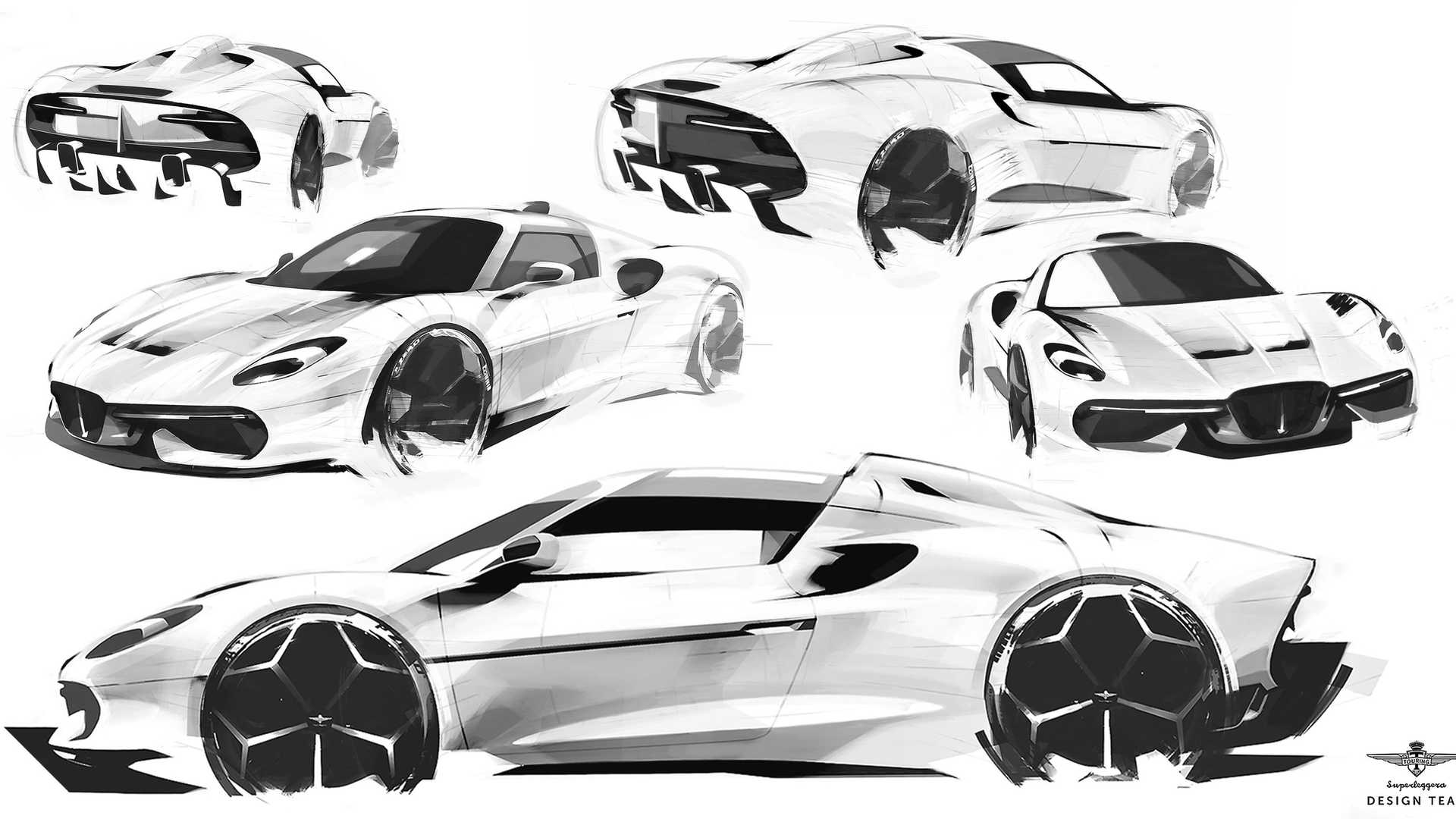 Touring Superleggera Arese RH95, 2021 - Design Sketch