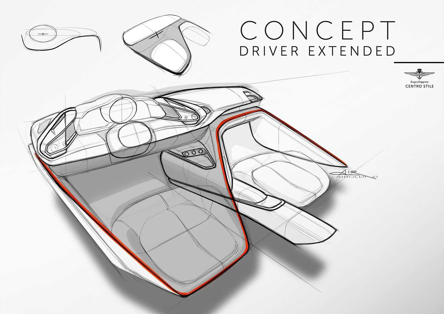 Touring Superleggera Arese RH95, 2021 - Design Sketch