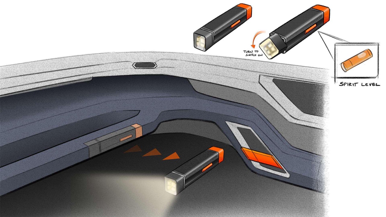 Mitsubishi Moonstone Concept (IED), 2023 – Design Sketch – Interior