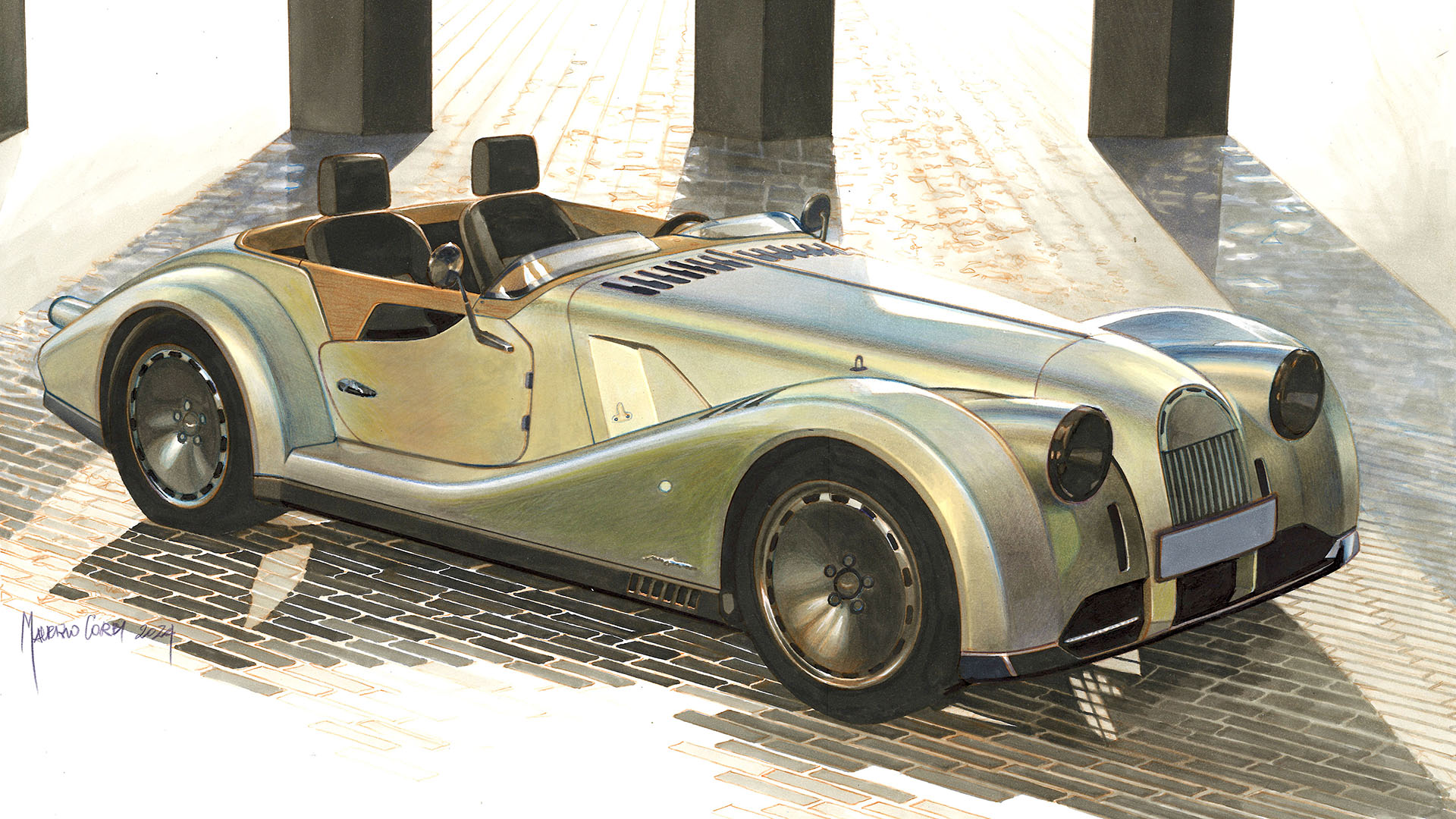 Morgan Midsummer (Pininfarina), 2024 – Design Sketch by Maurizio Corbi