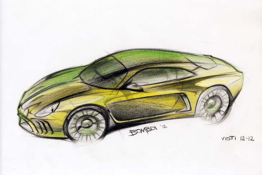 Willys AW 380 Berlinetta (Maggiora/Carrozzeria Viotti) - Design Sketch
