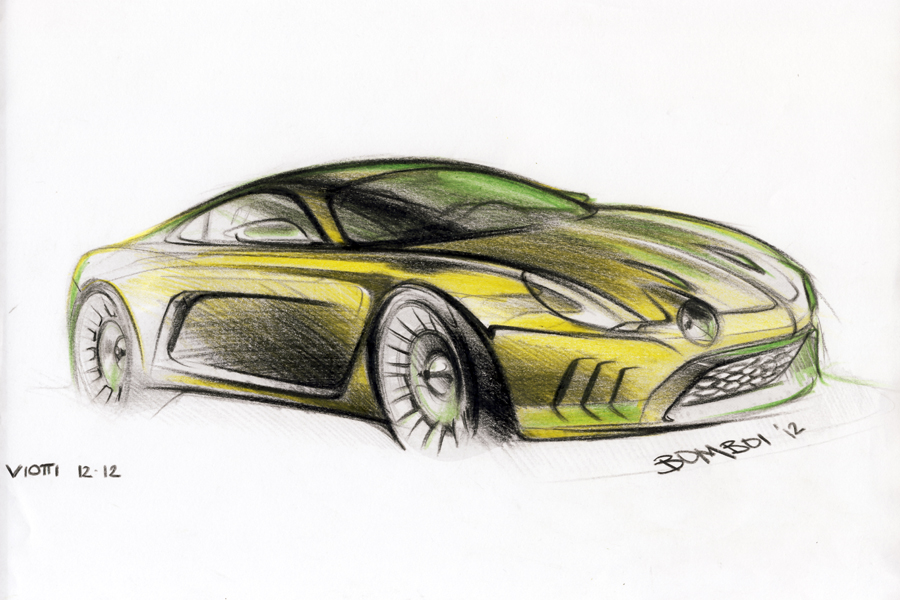 Willys AW 380 Berlinetta (Maggiora/Carrozzeria Viotti) - Design Sketch